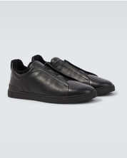 Sneakers Trible — Black Shearling-Lined