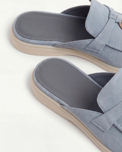 Sky Blue Suède Mediterranean Mule