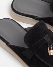 Black Suède Mediterranean Mule