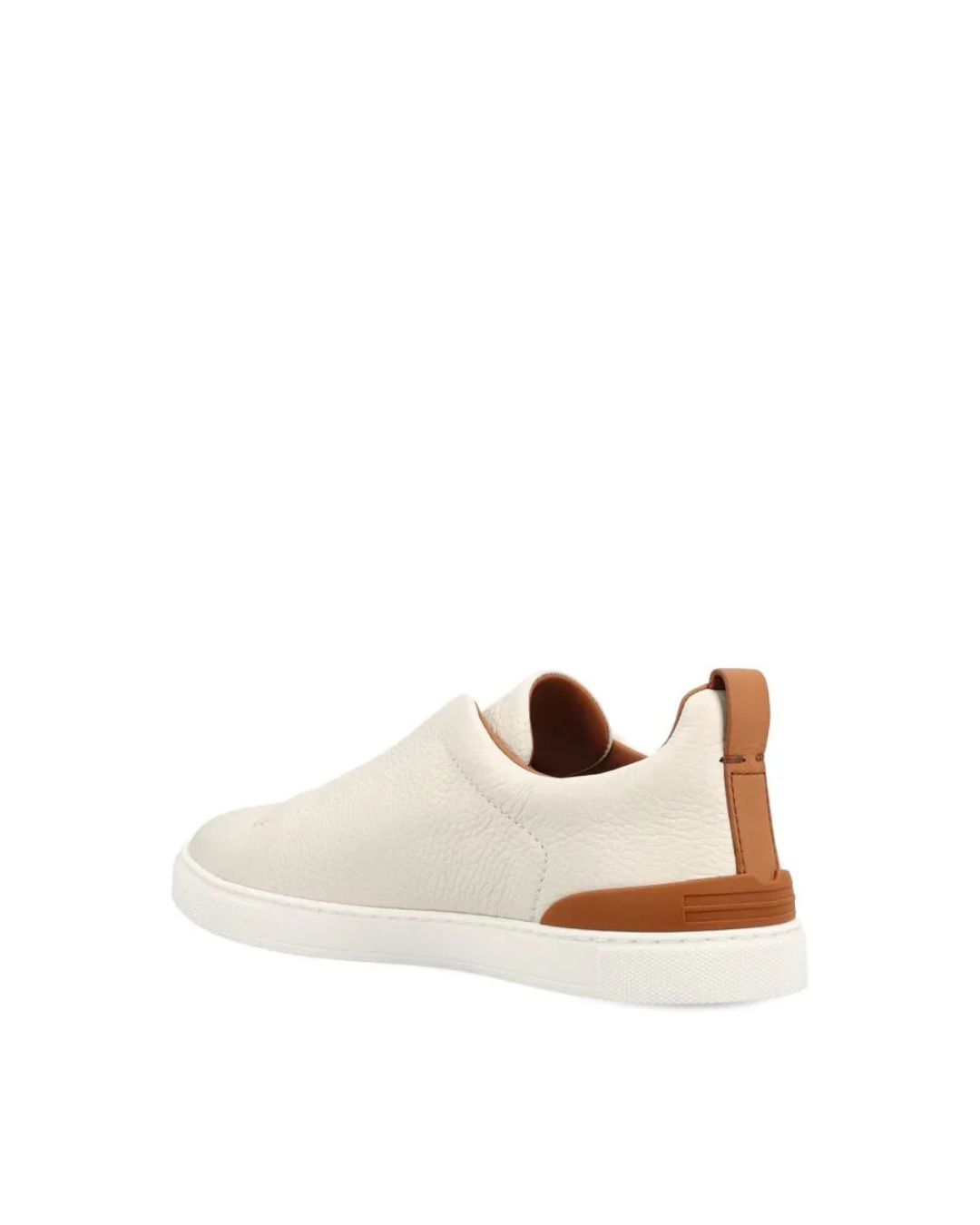 Sneakers Trible — White / Cognac Trim