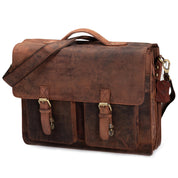 Vintage Leather Messenger Bag - Toledo