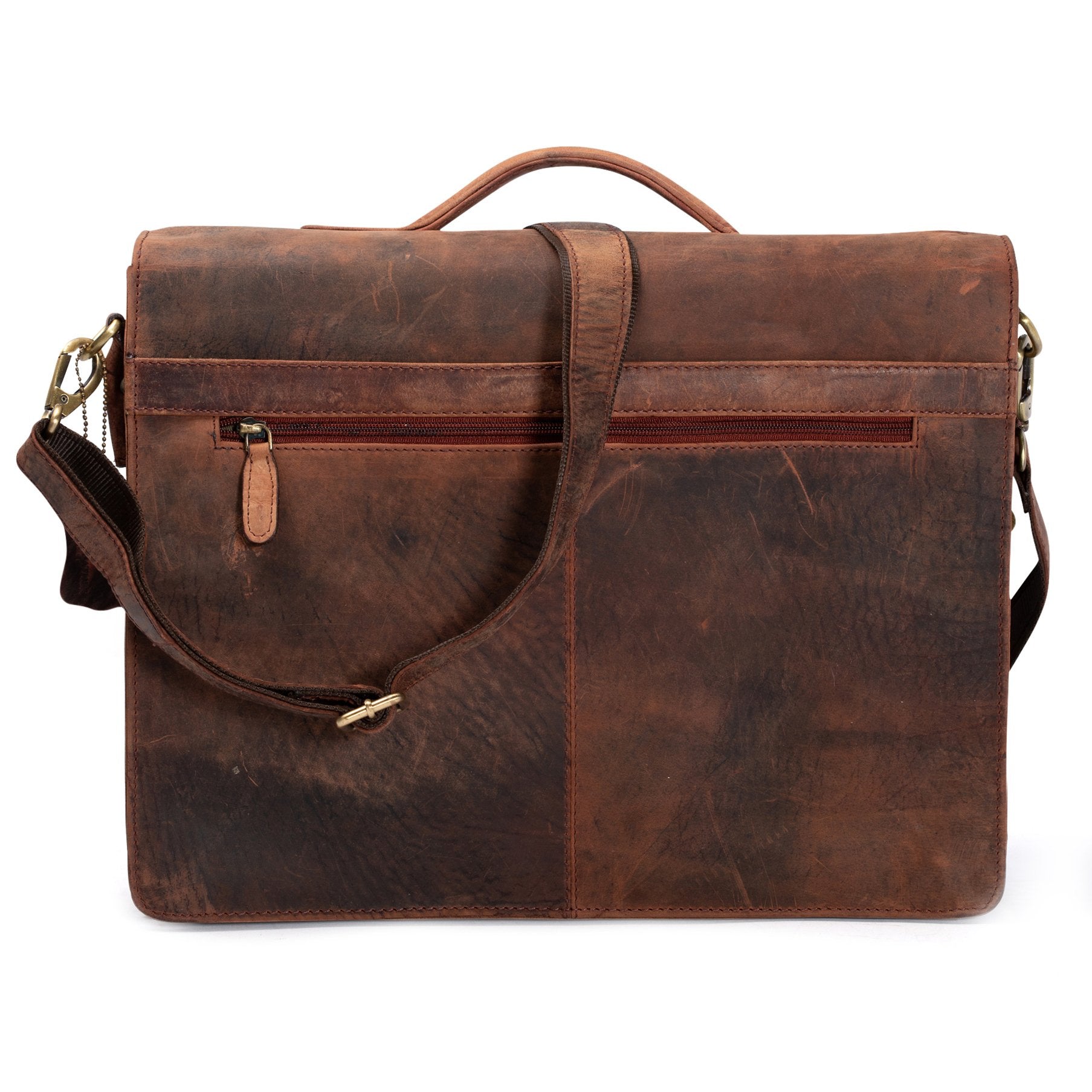 Vintage Leather Messenger Bag - Toledo