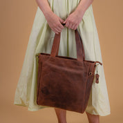 Leather Work Tote Bag Parsley