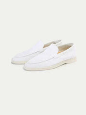 Classic Suède Loafer Pearl White