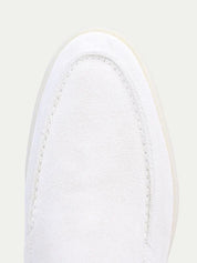 Classic Suède Loafer Pearl White