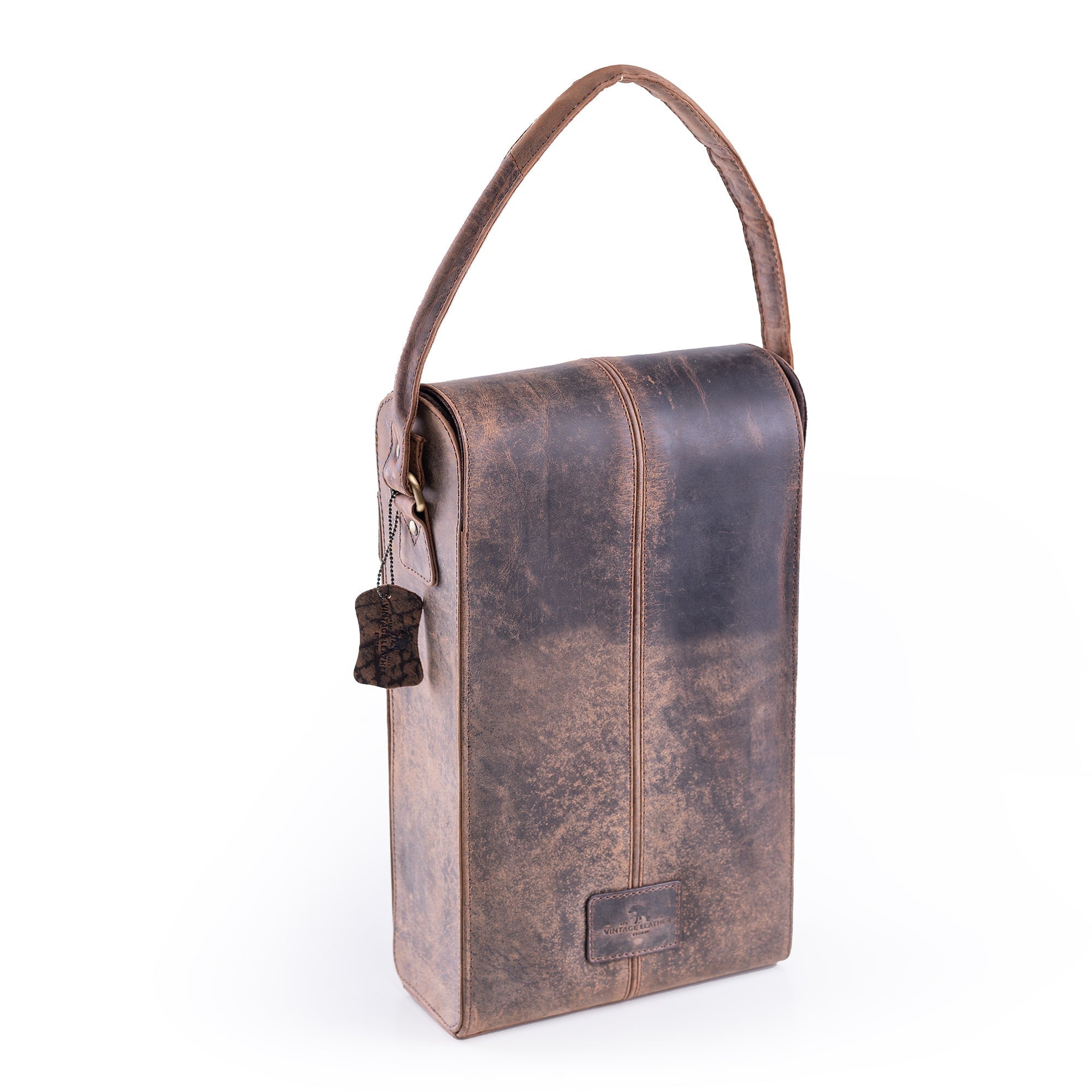 Leather Wine Bottle Bag TILBURY